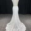 Embroidery Lace Back Mermaid Dress T021 - Image 6