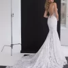 Luxurious Sequin V Neck Low Back Mermaid Wedding Dress TN125 - Image 2