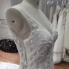 Luxurious Sequin V Neck Low Back Mermaid Wedding Dress TN125 - Image 6