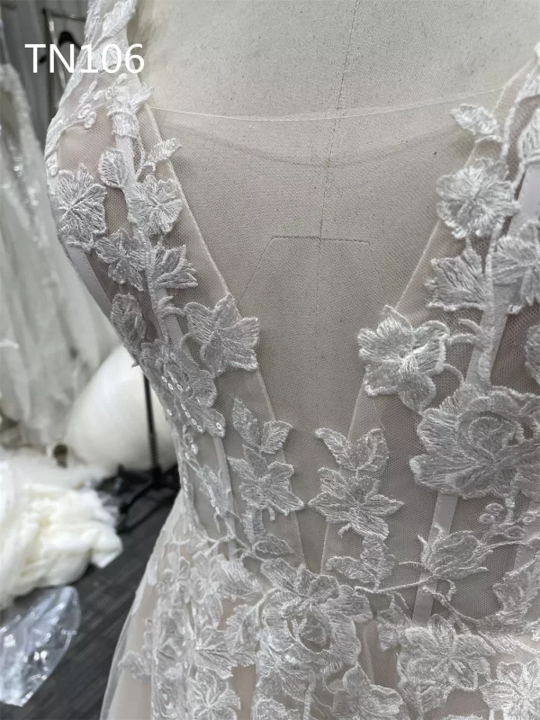Premium Custom Made Sleeveless Applique A Line Dress TN106 - Image 8