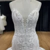 Spaghetti Straps Plunge Neckline Backless Mermaid Dress TN162 - Image 4