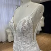 Spaghetti Straps Plunge Neckline Backless Mermaid Dress TN162 - Image 6