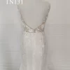 3D Flower Lace Applique Deep Plunge Mermaid Dress TN131 - Image 4