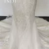 3D Flower Lace Applique Deep Plunge Mermaid Dress TN131 - Image 5
