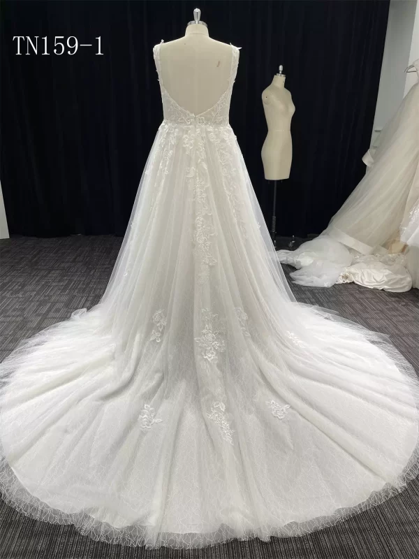 Beautiful Lace String Tulle A Line Wedding Dress TN159-1 - Image 2