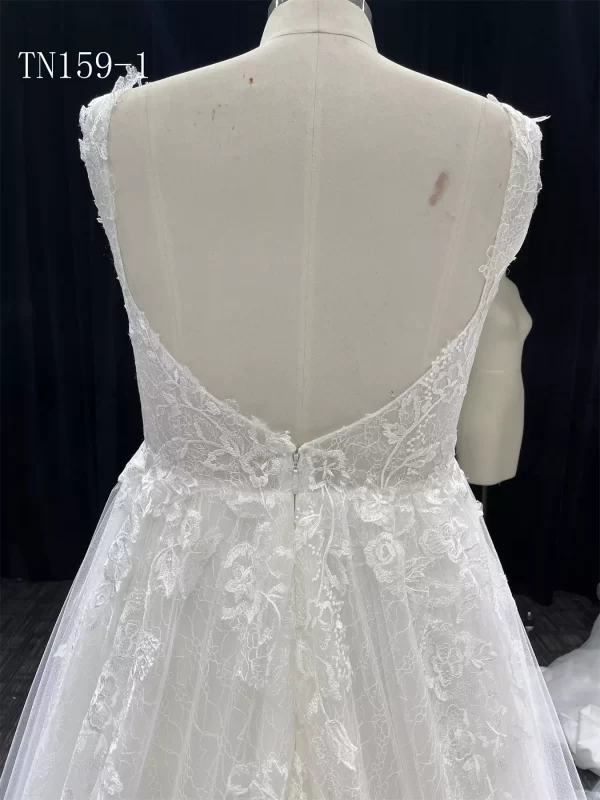 Beautiful Lace String Tulle A Line Wedding Dress TN159-1 - Image 4