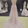 Sleeveless Glitter Sequins Deep V Cut and Open Back Bridal Dress TN062 - Image 2