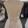 Sleeveless Glitter Sequins Deep V Cut and Open Back Bridal Dress TN062 - Image 4